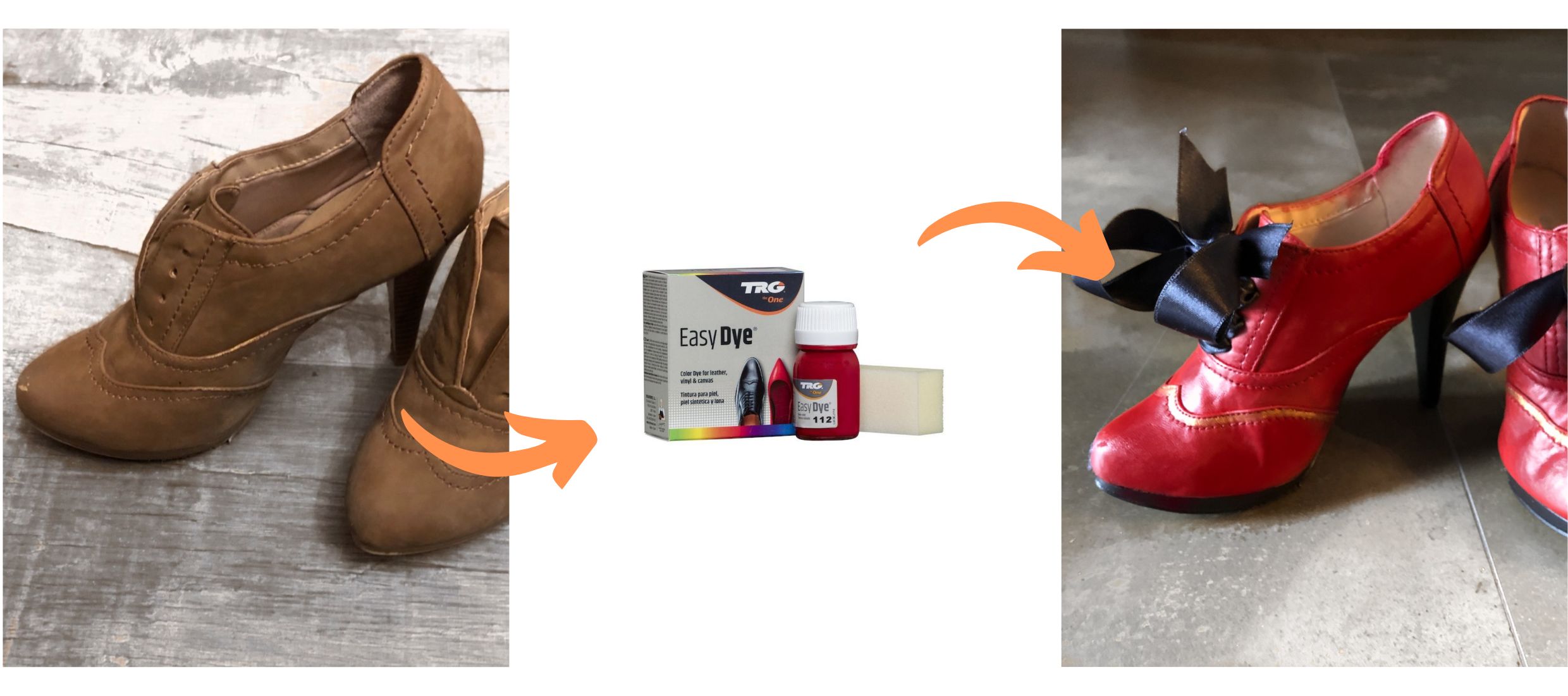 Červená Barva na kožené boty Easy Dye TRG Red 112